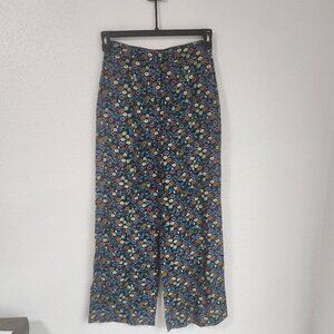 H&M Women's Floral Wide Leg Dress Pants Size 6
